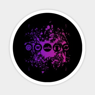 Eat Sleep Techno Repeat Purple Magnet